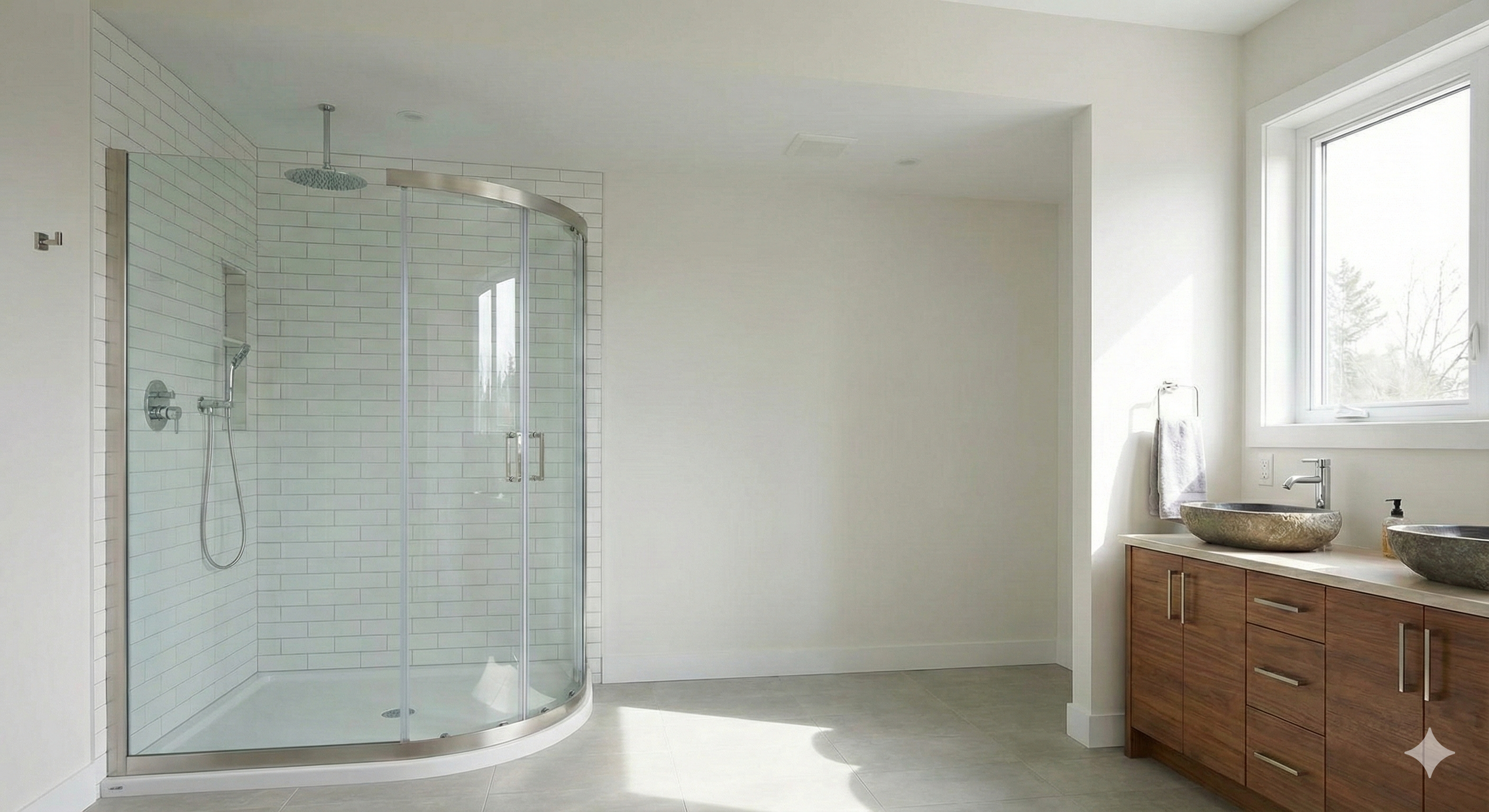 Puerta de baño elegante