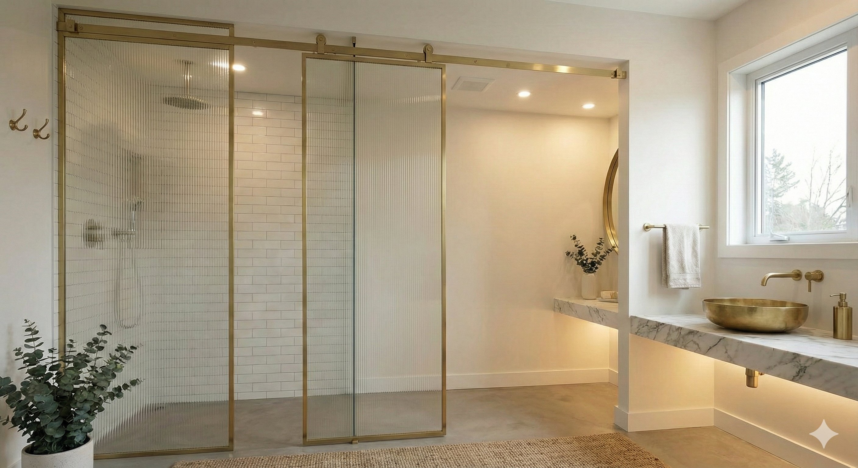 Puerta de baño minimalista